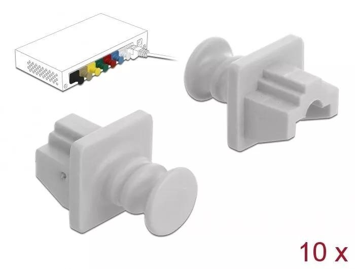 DeLOCK Støvdeksel for RJ45-kontakt 10 stk hvit i gruppen Datautstyr / Kabler og adaptere / Nettverk / Adaptere og koblinger hos TP E-commerce Nordic AB (C70763)