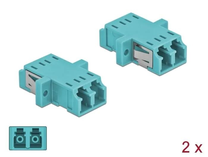 DeLOCK Optisk fiberkobling LC Duplex f > LC Duplex f MM 2 stk i gruppen Datautstyr / Kabler og adaptere / Nettverk / Adaptere og koblinger hos TP E-commerce Nordic AB (C70765)
