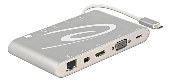 DeLOCK 87298 USB Type-C 3.1 dokkingstasjon 4K, sølvgrå i gruppen Datautstyr / Bærbare datamaskiner og tilbehør / Dokkingstasjoner hos TP E-commerce Nordic AB (C70777)