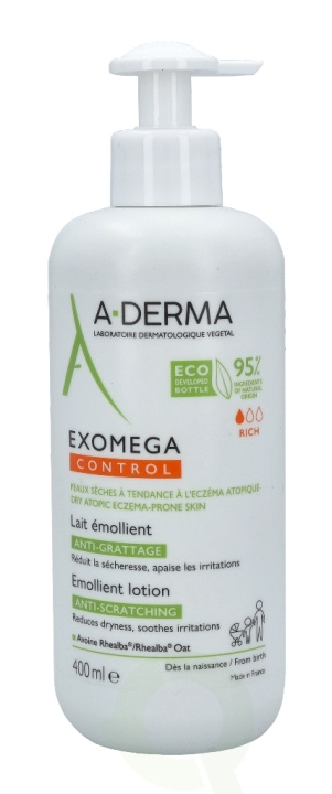 A-Derma Exomega Control Emollient Lotion 400 ml i gruppen HELSE OG SKJØNNHET / Hudpleie / Kroppspleie / Body lotion hos TP E-commerce Nordic AB (C70967)