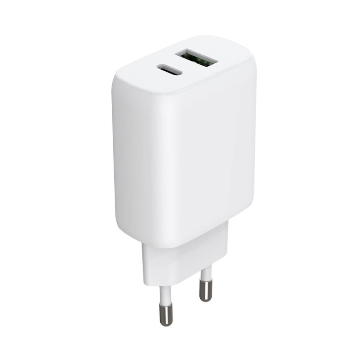 Gear Lader 220V 1xUSB-C + 1xUSB-A PD/PPS 30W + 18W QC Hvit i gruppen SMARTTELEFON & NETTBRETT / Ladere og Kabler / Vegglader / Vegglader USB hos TP E-commerce Nordic AB (C71366)