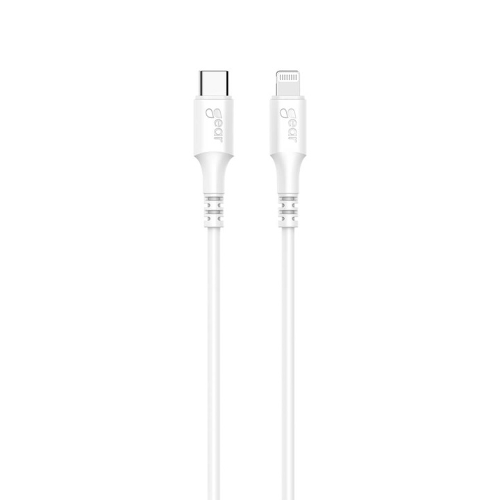 Gear Ladekabel USB-C - Lightning 0.5m Hvit MFI C94 i gruppen SMARTTELEFON & NETTBRETT / Ladere og Kabler / Kabler / Kabler Lightning hos TP E-commerce Nordic AB (C71399)