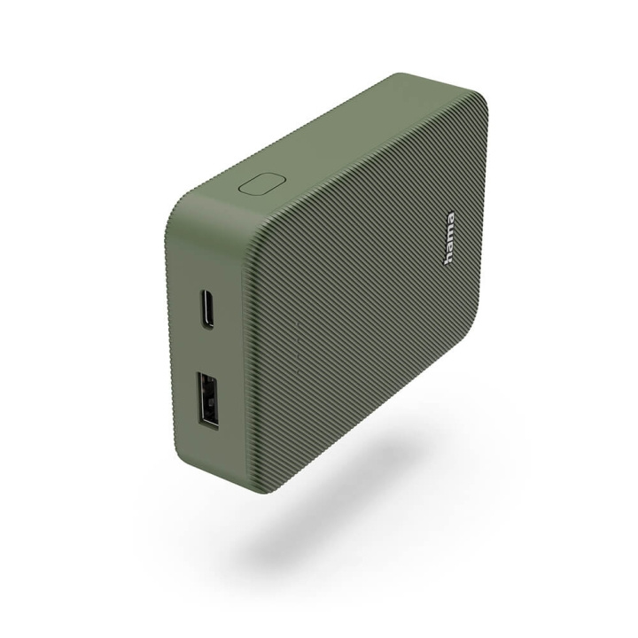 Hama Powerbank Colour 10 10000mAh USB-C+USB-A Green i gruppen SMARTTELEFON & NETTBRETT / Ladere og Kabler / Powerbanks hos TP E-commerce Nordic AB (C71532)