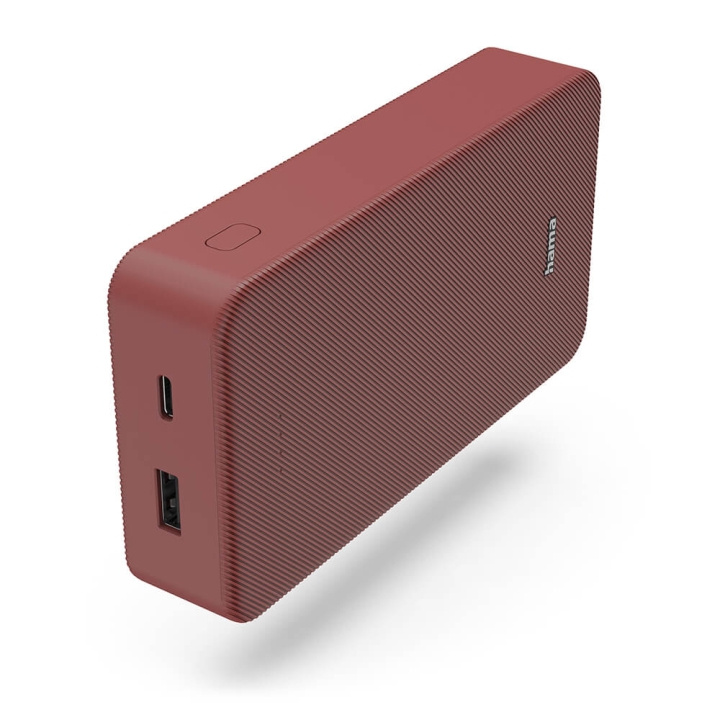 Hama Powerbank Colour 20 20000mAh USB-C+USB-A Red i gruppen SMARTTELEFON & NETTBRETT / Ladere og Kabler / Powerbanks hos TP E-commerce Nordic AB (C71536)