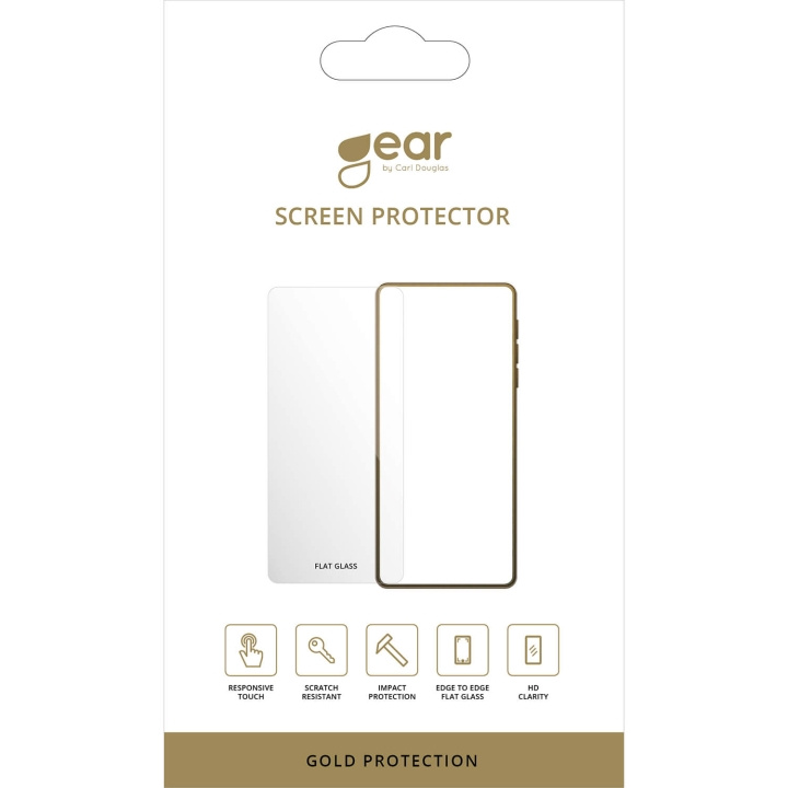 Gear Glass Prot. Flat Case Friendly 2.5D GOLD iPhone 16 Pro Max i gruppen SMARTTELEFON & NETTBRETT / Mobilbeskyttelse / Apple / iPhone 16 hos TP E-commerce Nordic AB (C71667)