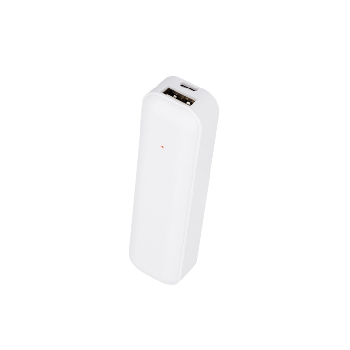 Setty Powerbank 2600 mAh Mini, hvit i gruppen SMARTTELEFON & NETTBRETT / Ladere og Kabler / Powerbanks hos TP E-commerce Nordic AB (C72021)