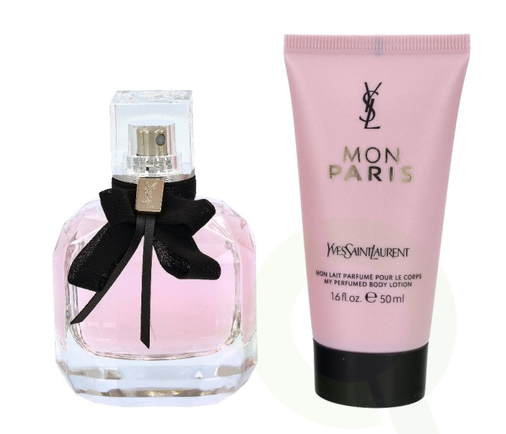 Yves Saint Laurent YSL Mon Paris Gavesett 100ml Edp Spray 50ml / Body Lotion 50ml Travel Selection i gruppen HELSE OG SKJØNNHET / Gavesett / Gavesett for henne hos TP E-commerce Nordic AB (C72741)