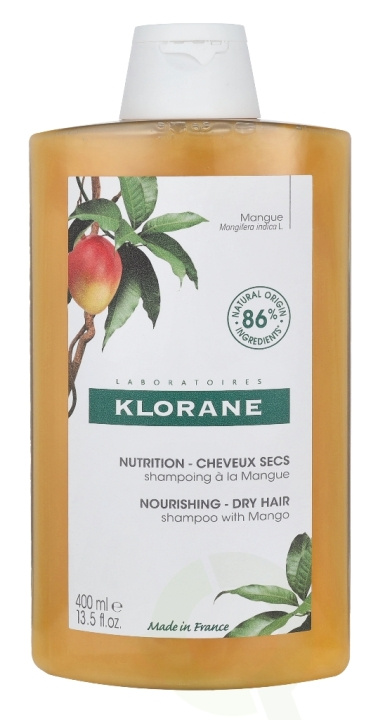 Klorane Nourishing Shampoo With Mango Butter 400 ml Dry Hair i gruppen HELSE OG SKJØNNHET / Hår & styling / Hårpleie / Sjampo hos TP E-commerce Nordic AB (C73467)