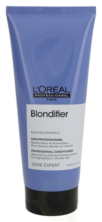 L\'Oreal Serie Expert Blondifier Condtioner 200 ml Resurfacing and Illuminating System/For lyst eller blondt hår i gruppen HELSE OG SKJØNNHET / Hår & styling / Hårpleie / Hårfarge / Sølv balsam hos TP E-commerce Nordic AB (C73546)