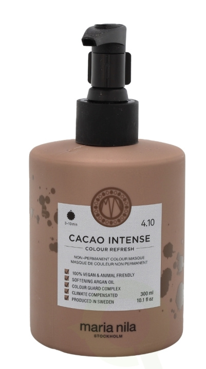 Maria Nila Colour Refresh Non-Permanent Colour Mask 300 ml 4.10 Cacao Intense i gruppen HELSE OG SKJØNNHET / Hår & styling / Hårpleie / Hårmaske hos TP E-commerce Nordic AB (C73615)