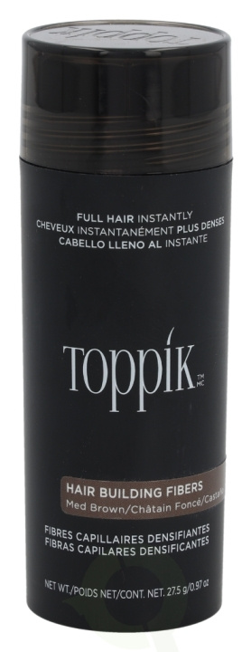 Toppik Hair Building Fibers - Medium Brown 27.5 gr i gruppen HELSE OG SKJØNNHET / Hår & styling / Hårpleie / Hårfarge / Hårfarge & Fargebombe hos TP E-commerce Nordic AB (C73921)