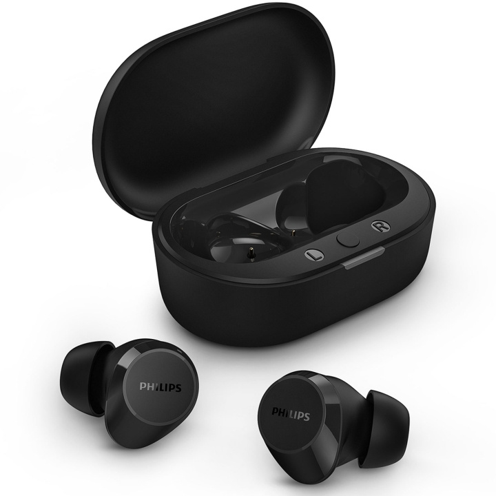 Philips TAT1209BK True Wireless-hodetelefoner. Små og komfortable. 6+18 timers spilletid. IPX4-klasse. Svart i fargen i gruppen Elektronikk / Lyd & Bilde / Hodetelefoner & Tilbehør / Hodetelefoner hos TP E-commerce Nordic AB (C74680)