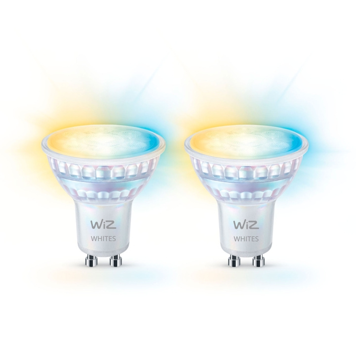 WiZ WiFi Smart LED GU10 50W 345lm varm-kald hvit 2-pk i gruppen Elektronikk / Lys / LED-lys hos TP E-commerce Nordic AB (C74695)