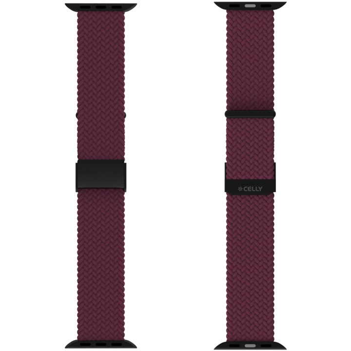 Celly Armbånd til Apple Watch 42/44/45 mm Flettet Lilla i gruppen SMARTTELEFON & NETTBRETT / Trening, hjem og fritid / Apple Watch og tilbehør / Tilbehør hos TP E-commerce Nordic AB (C74701)