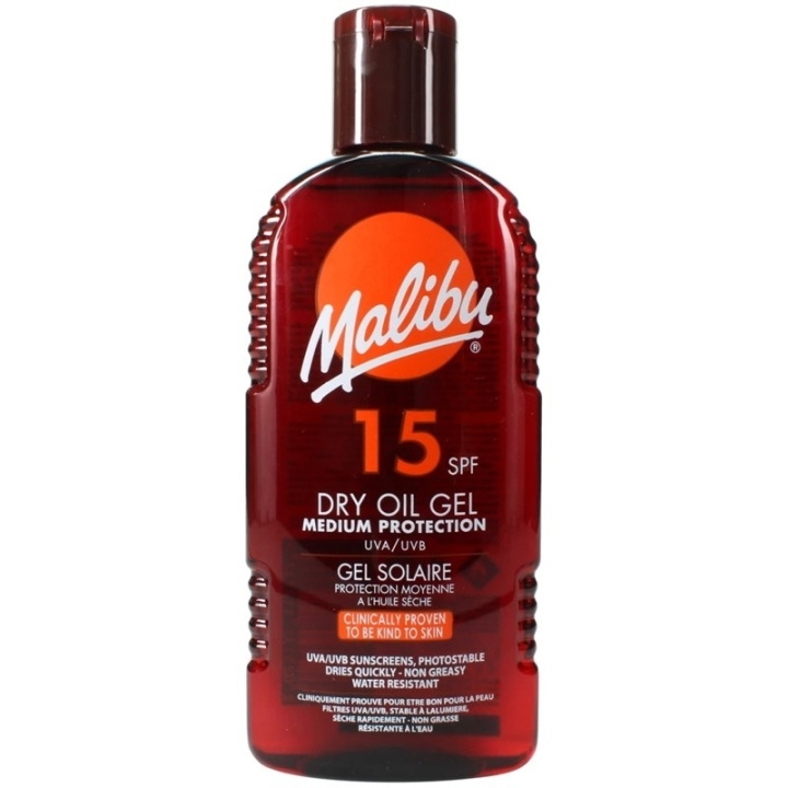 Malibu Sun Dry Oil Gel SPF15 200 ml i gruppen HELSE OG SKJØNNHET / Hudpleie / Soling / Solkrem hos TP E-commerce Nordic AB (C74754)