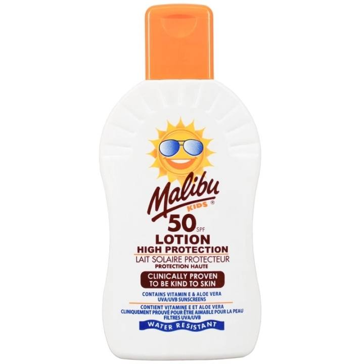 Malibu Kids Lotion SPF50 100 ml i gruppen HELSE OG SKJØNNHET / Hudpleie / Soling / Solkrem hos TP E-commerce Nordic AB (C74756)