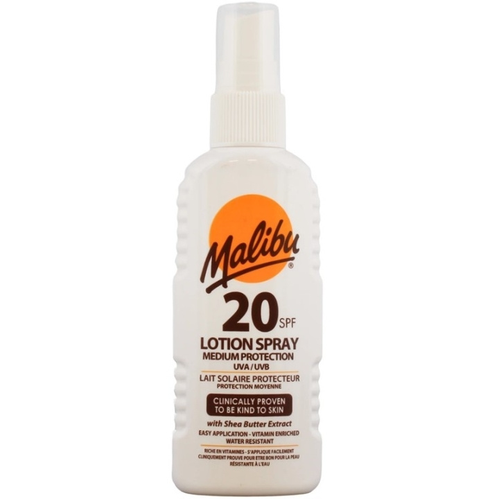Malibu Sollotion Spray SPF20 100 ml i gruppen HELSE OG SKJØNNHET / Hudpleie / Soling / Solkrem hos TP E-commerce Nordic AB (C74758)