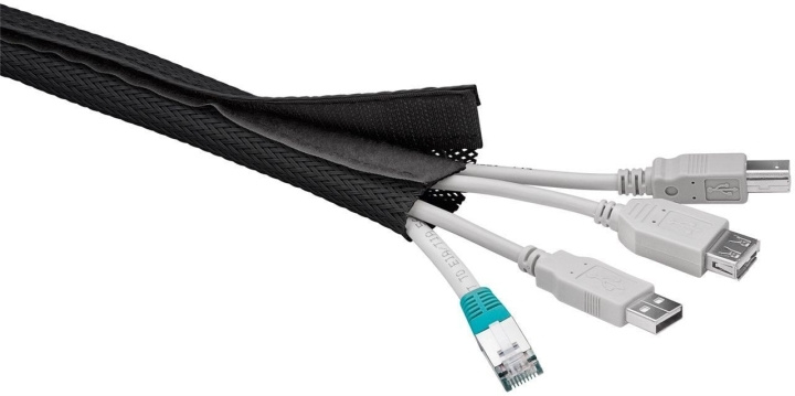 Goobay kabelstrømpe, 1,8 m, svart i gruppen Elektronikk / Kabler og adaptere / Kabelhåndtering hos TP E-commerce Nordic AB (C75125)