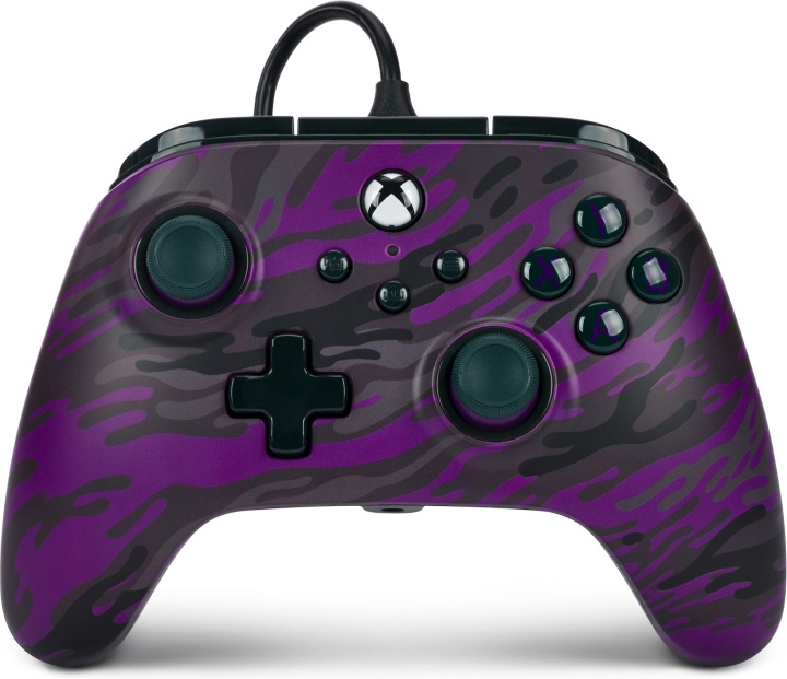 PowerA Advantage kablet kontroller, lilla kamuflasje, Xbox i gruppen Elektronikk / TV-spill & tilbehør / Xbox Series X / Tilbehør hos TP E-commerce Nordic AB (C75396)