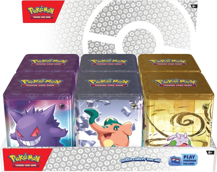 POKEMON Stacking Tin 2024 - samlekorteske, sortiment i gruppen LEKER, BARN OG BABY / Spill / Kortspill hos TP E-commerce Nordic AB (C75419)