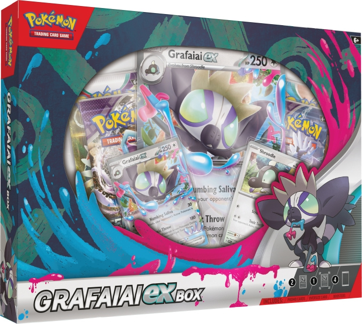 POKEMON TCG: Grafaiai ex Box samlekortsett i gruppen LEKER, BARN OG BABY / Spill / Kortspill hos TP E-commerce Nordic AB (C75435)