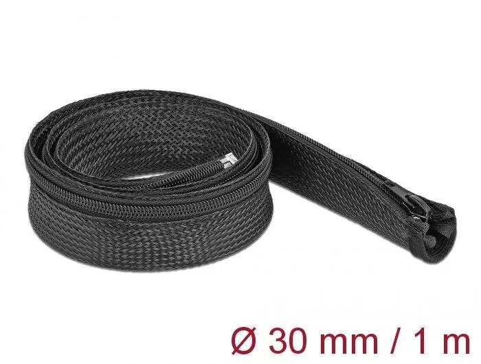 DeLOCK Flettet hylse med glidelås varmebestandig 1 m x 30 mm i gruppen Elektronikk / Kabler og adaptere / Kabelhåndtering hos TP E-commerce Nordic AB (C75529)