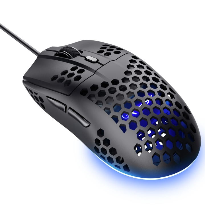 Trust GXT 928 Helox lettvekts spillmus i svart i gruppen Datautstyr / Mus & Tastatur / Mus / Gaming hos TP E-commerce Nordic AB (C75701)