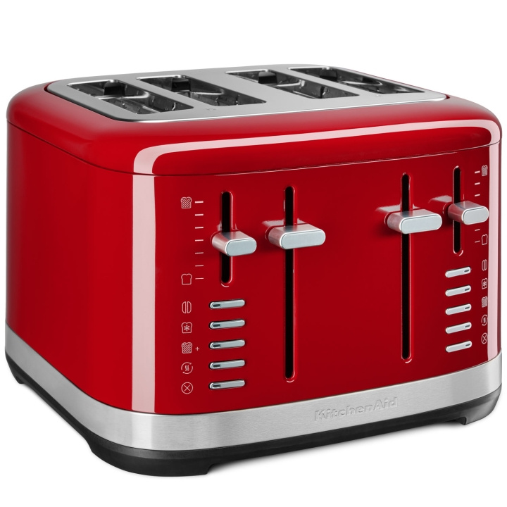 KitchenAid Brødrister med 4 skiver i metall 5KMT4109EER Rød i gruppen HJEM, HUS OG HAGE / Husholdningsapparater / Brødristere og toastjern / Brødristere hos TP E-commerce Nordic AB (C75710)