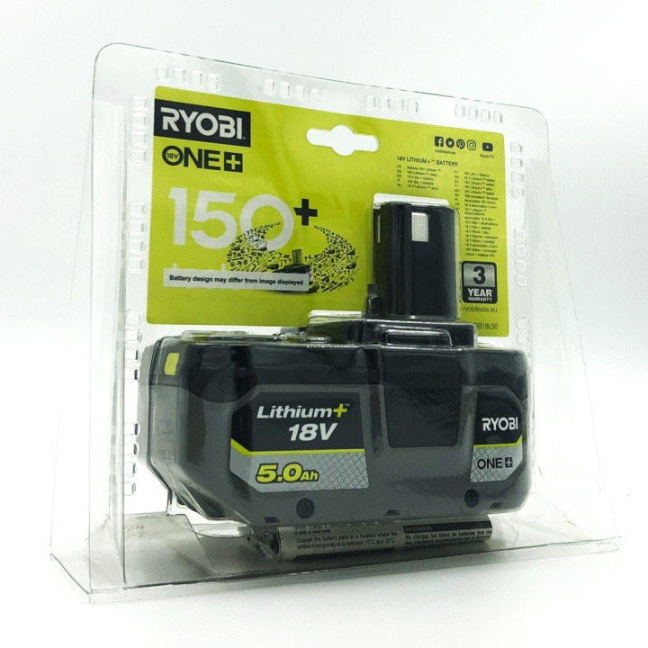 Ryobi RB18L50 uppladdningsbart batteri 18 V/5,0 Ah Lithium+ - FYNDVARA i gruppen HJEM, HUS OG HAGE / Verktøy / Batterier til Elektroverktøy hos TP E-commerce Nordic AB (C75760D)
