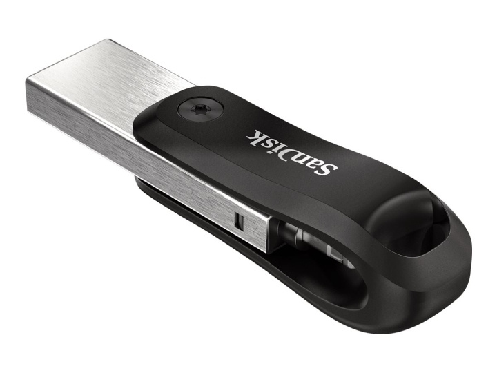 SanDisk iXpand Go 64 GB USB 3.0 / Apple Lightning Svart Sølv i gruppen Elektronikk / Lagringsmedia / USB-Pinner / USB 3.0 hos TP E-commerce Nordic AB (C75780)