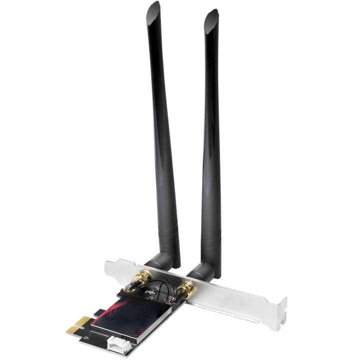 LogiLink PCI Express-kort Wi-Fi 6E-adapter AX5400 + BT 5.2 i gruppen Datautstyr / Nettverk / Nettverkskort / PCI Express trådløse hos TP E-commerce Nordic AB (C76287)