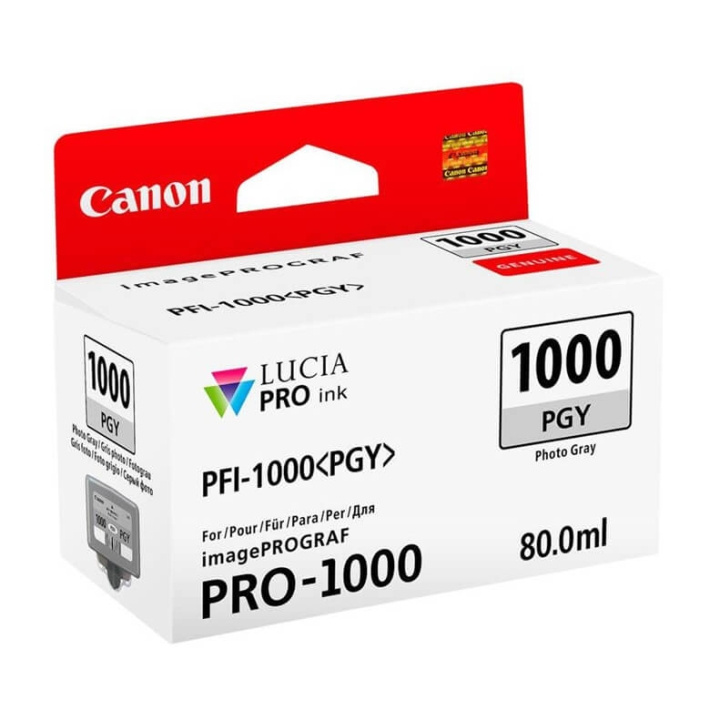 Canon Blekk 0553C001 PFI-1000 Fotogrå i gruppen Datautstyr / Skrivere og tilbehør / Blekk og toner / Blekkpatroner / Canon hos TP E-commerce Nordic AB (C76482)