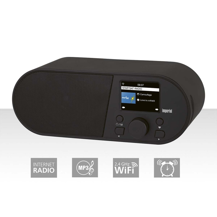 imperial i105 Wi-Fi Internett-radio med 2,4 tommers fargeskjerm Svart i gruppen Elektronikk / Lyd & Bilde / Hjemmekino, HiFi og bærbar / Radio & Vekkerklokker / Radio hos TP E-commerce Nordic AB (C76574)