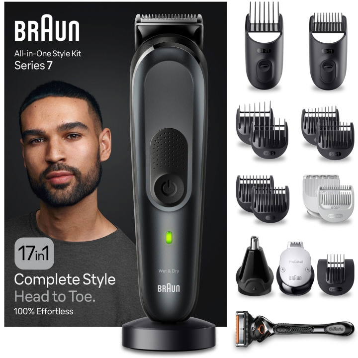 Braun Multitrimmer 17-i-1-sett MGK7491 i gruppen HELSE OG SKJØNNHET / Hår & styling / Barbering og trimming / Hårtrimmere hos TP E-commerce Nordic AB (C76775)
