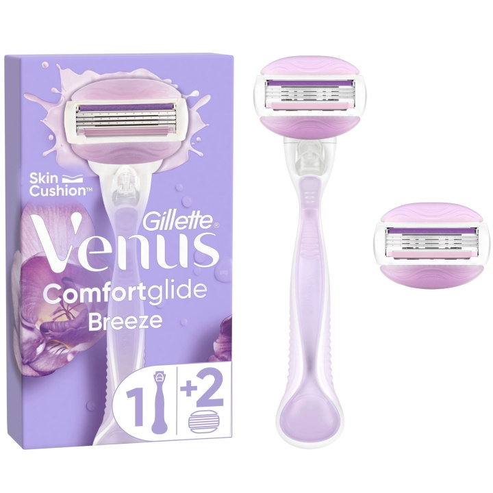 Gillette Venus Comfortglide Breeze-barberhøvel med 2 barberblader i gruppen HELSE OG SKJØNNHET / Hår & styling / Barbering og trimming / Barberhøvler og tilbehør hos TP E-commerce Nordic AB (C76787)