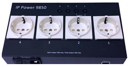 AVIOSYS IP POWER 9850 fjernstyrt strømforsyning med fire stikkontakter i gruppen HJEM, HUS OG HAGE / El og belysning / Elinstallasjon / Strømbrytere hos TP E-commerce Nordic AB (C77284)