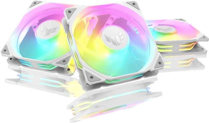 ASUS TUF Gaming TR 120 ARGB Reverse PWM-vifte, 120 mm, hvit, 3-pk i gruppen Datautstyr / PC-Komponenter / Kjøling / Vifter hos TP E-commerce Nordic AB (C77856)