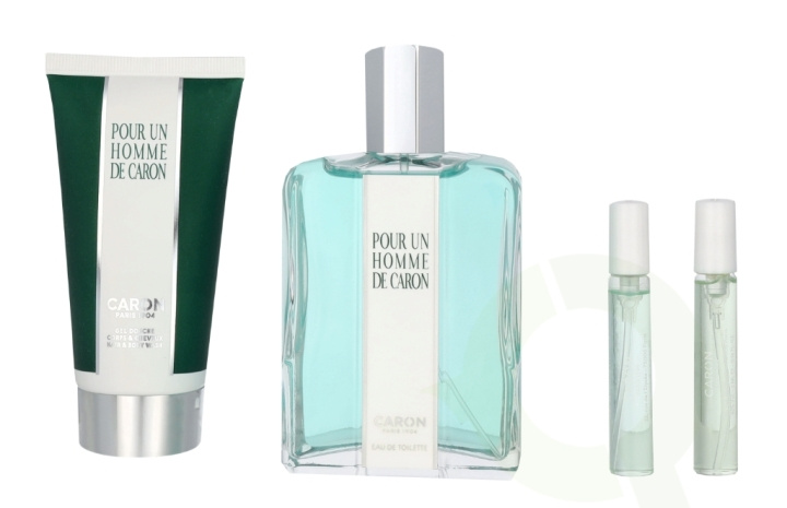Caron Pour Un Homme De Caron Giftset 210 ml Edt Spray 125ml/Shower Gel 75ml/Le Matin Travel Spray 5ml/Le Soir Travel Spray 5ml i gruppen HELSE OG SKJØNNHET / Gavesett / Gavesett for ham hos TP E-commerce Nordic AB (C77948)