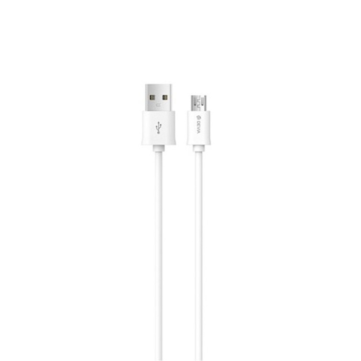 Devia kabel Smart EC081 USB - MicroUSB 1,0 m 2,1A hvit i gruppen SMARTTELEFON & NETTBRETT / Ladere og Kabler / Kabler / Kabler microUSB hos TP E-commerce Nordic AB (C78526)