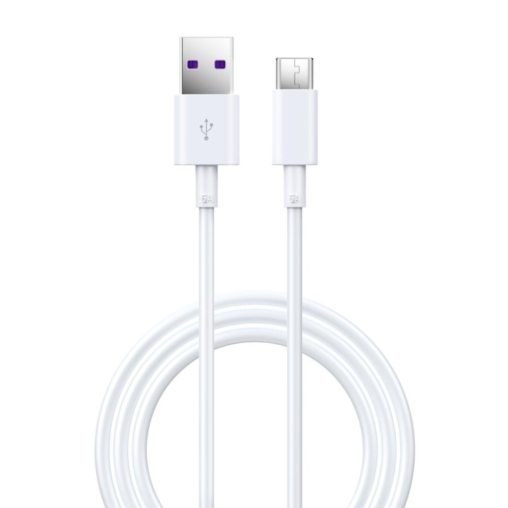 Devia kabel Shark EC306 USB - USB-C 1,5 m 5A hvit i gruppen SMARTTELEFON & NETTBRETT / Ladere og Kabler / Kabler / Kabler type C hos TP E-commerce Nordic AB (C78538)