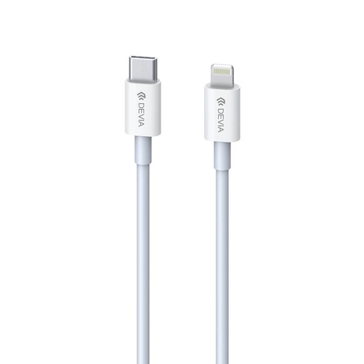 Devia-kabel Smart EC146 PD USB-C - Lightning 20W 3A hvit i gruppen SMARTTELEFON & NETTBRETT / Ladere og Kabler / Kabler / Kabler Lightning hos TP E-commerce Nordic AB (C78584)