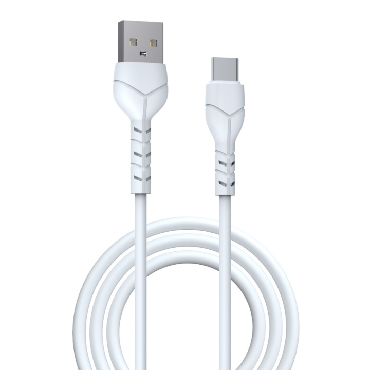 Devia kabel Kintone EC145 USB - USB-C 1,0 m 2,1A hvit i gruppen SMARTTELEFON & NETTBRETT / Ladere og Kabler / Kabler / Kabler type C hos TP E-commerce Nordic AB (C78594)