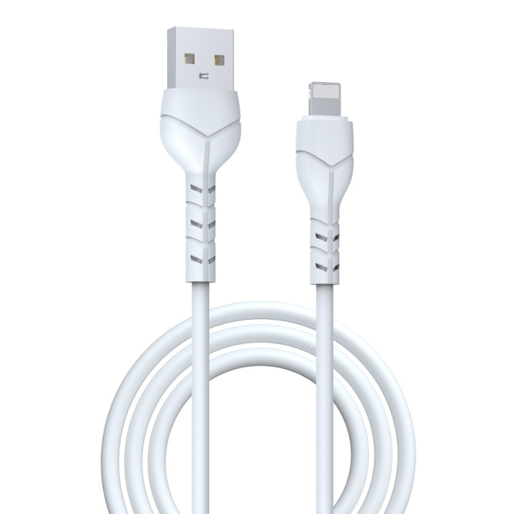 Devia kabel Kintone EC143 USB - Lightning 1,0 m 2,1A hvit i gruppen SMARTTELEFON & NETTBRETT / Ladere og Kabler / Kabler / Kabler Lightning hos TP E-commerce Nordic AB (C78595)