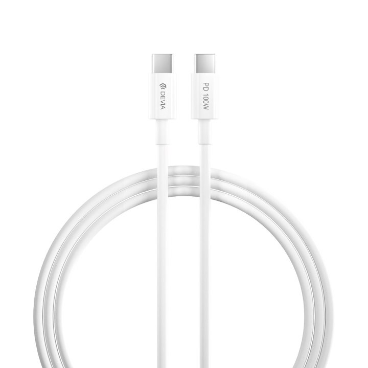 Devia kabel Smart EC317 PD USB-C - USB-C 1,5 m 100W 5A hvit i gruppen SMARTTELEFON & NETTBRETT / Ladere og Kabler / Kabler / Kabler type C hos TP E-commerce Nordic AB (C78654)