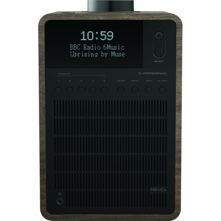 REVO SuperSignal DAB+ / FM / Bluetooth kombinasjonsradio valnøtt-svart i gruppen Elektronikk / Lyd & Bilde / Hjemmekino, HiFi og bærbar / Radio & Vekkerklokker / Radio hos TP E-commerce Nordic AB (C78800)