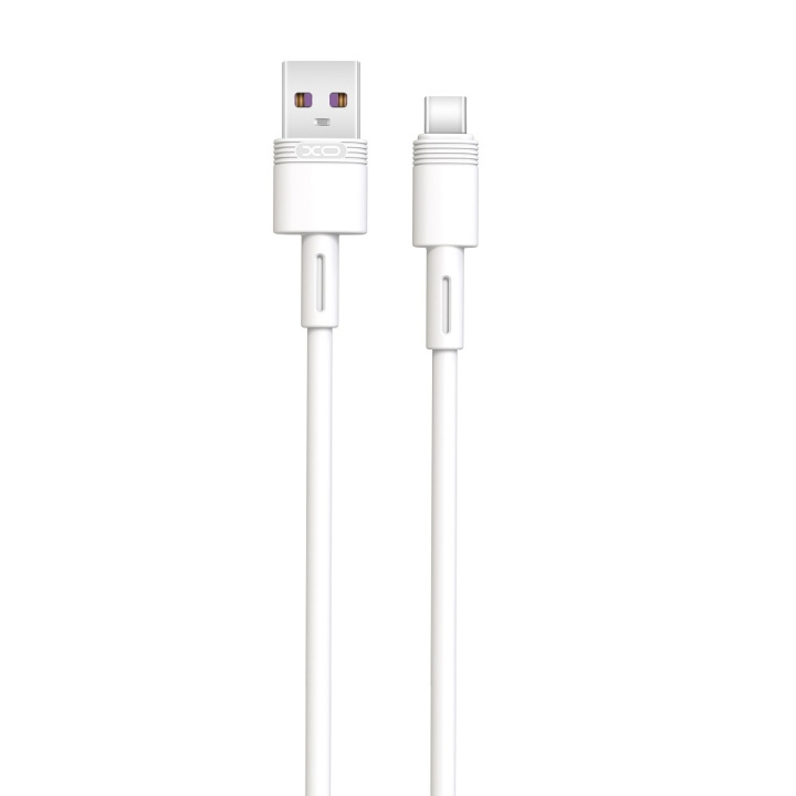 Xo kabel NB-Q166 USB - USB-C 1,0 m 5A hvit i gruppen Datautstyr / Kabler og adaptere / USB / USB-C hos TP E-commerce Nordic AB (C79152)