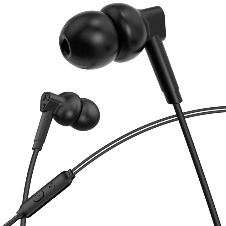 Xo øretelefoner med ledning EP33 jack 3,5 mm svart i gruppen Elektronikk / Lyd & Bilde / Hodetelefoner & Tilbehør / Hodetelefoner hos TP E-commerce Nordic AB (C79176)