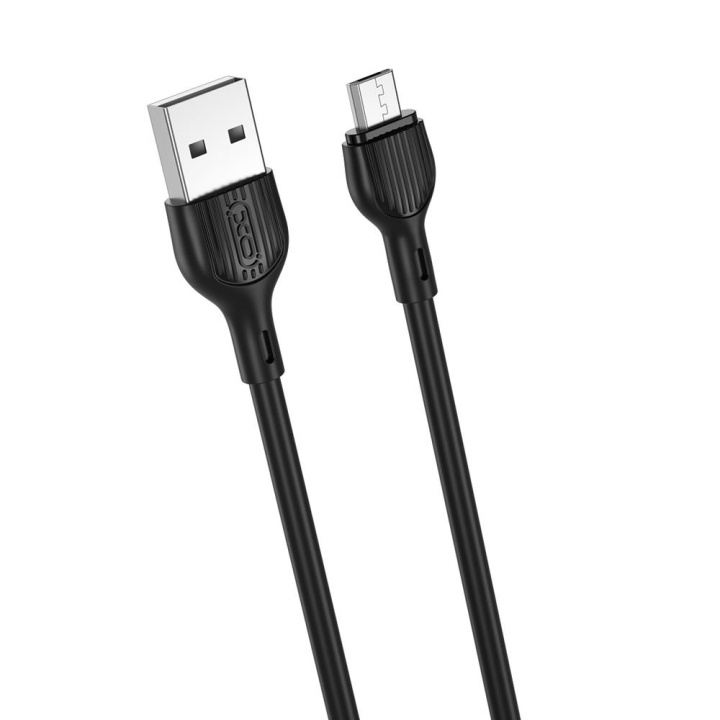 Xo kabel NB200 USB - microUSB 1,0 m 2,1A svart i gruppen SMARTTELEFON & NETTBRETT / Ladere og Kabler / Kabler / Kabler microUSB hos TP E-commerce Nordic AB (C79182)