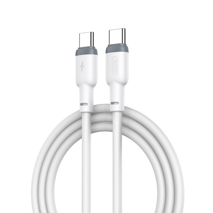 Xo kabel NB208B PD USB-C - USB-C 1,0m 60W hvit i gruppen Datautstyr / Kabler og adaptere / USB / USB-C hos TP E-commerce Nordic AB (C79201)