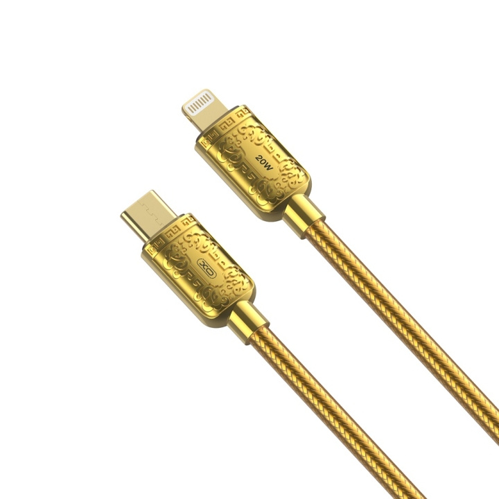 Xo kabel NB-Q217A PD USB-C - Lightning 1,0 m 20W gull i gruppen Datautstyr / Kabler og adaptere / USB / USB-C hos TP E-commerce Nordic AB (C79214)